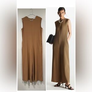 COS Tan Sleeveless Maxi Dress size M